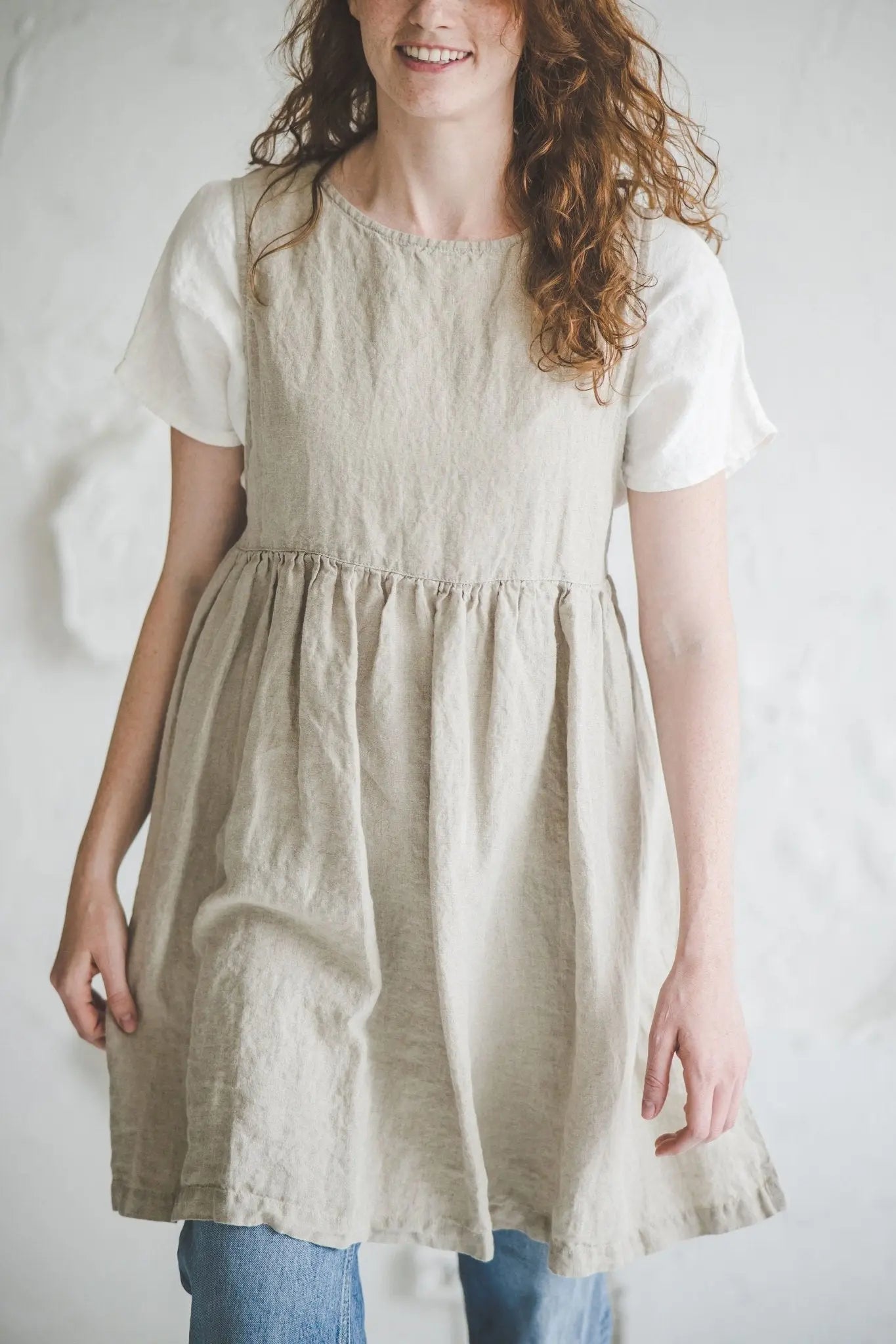 Pinafore Apron Dress, Multifunctional Linen Apron - Epic Linen luxury linen