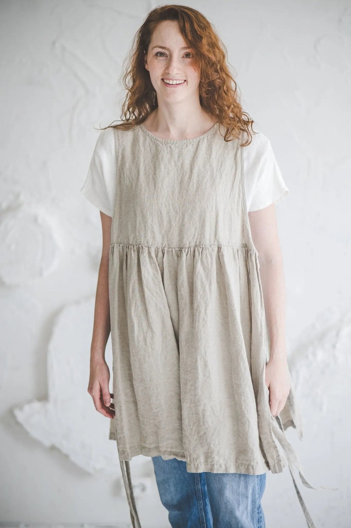 Pinafore Apron Dress, Multifunctional Linen Apron - Epic Linen luxury linen