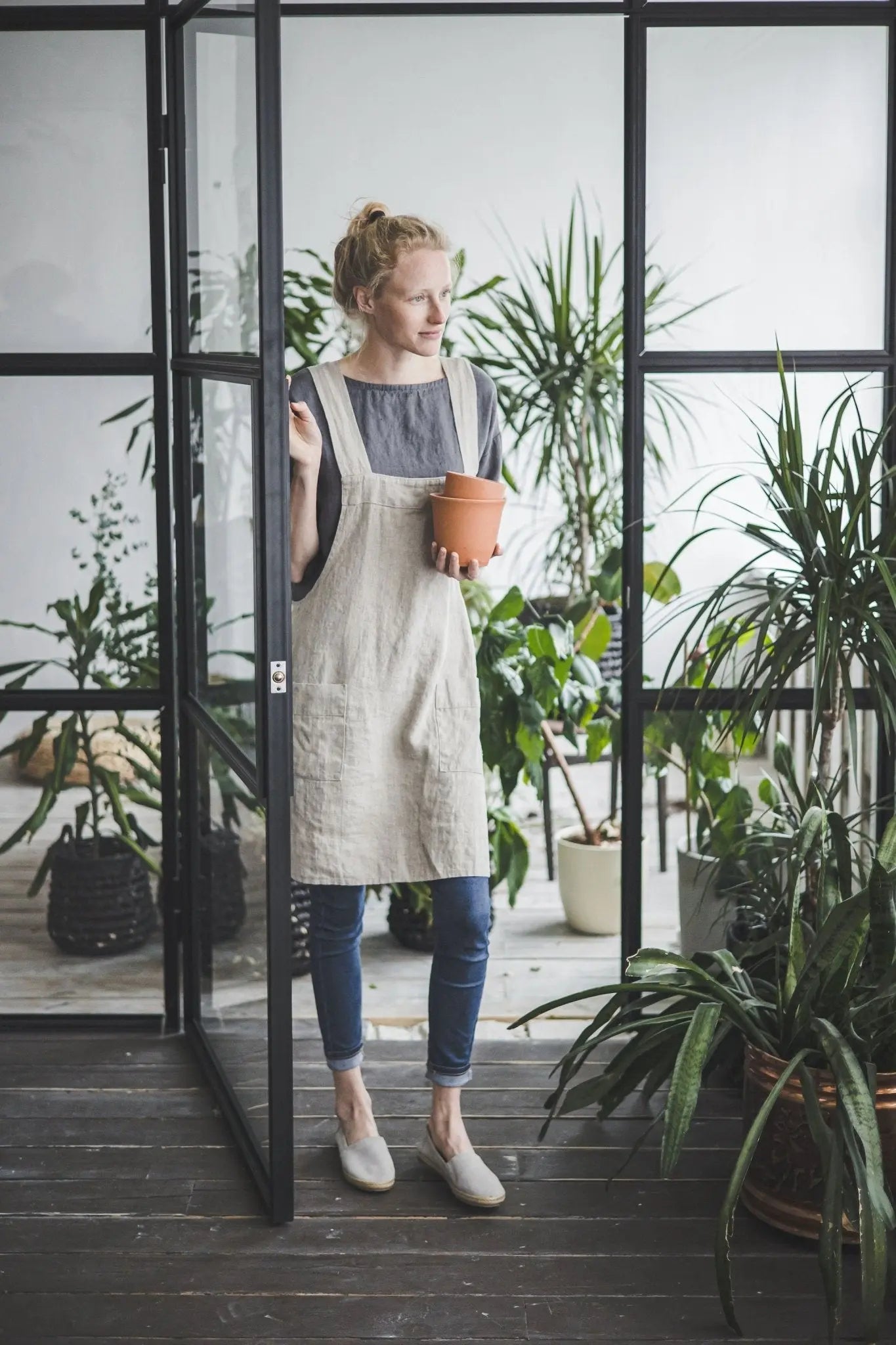Pinafore Standard Japanese Linen Apron