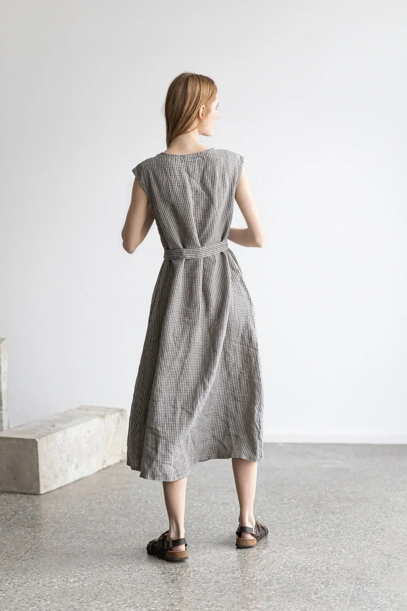 READY TO SHIP Elegant Linen Maxi Dress - Epic Linen luxury linen