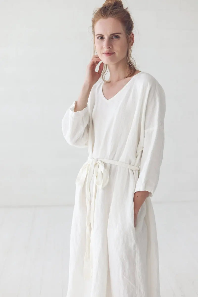 READY TO SHIP Light Linen Dress - Epic Linen luxury linen