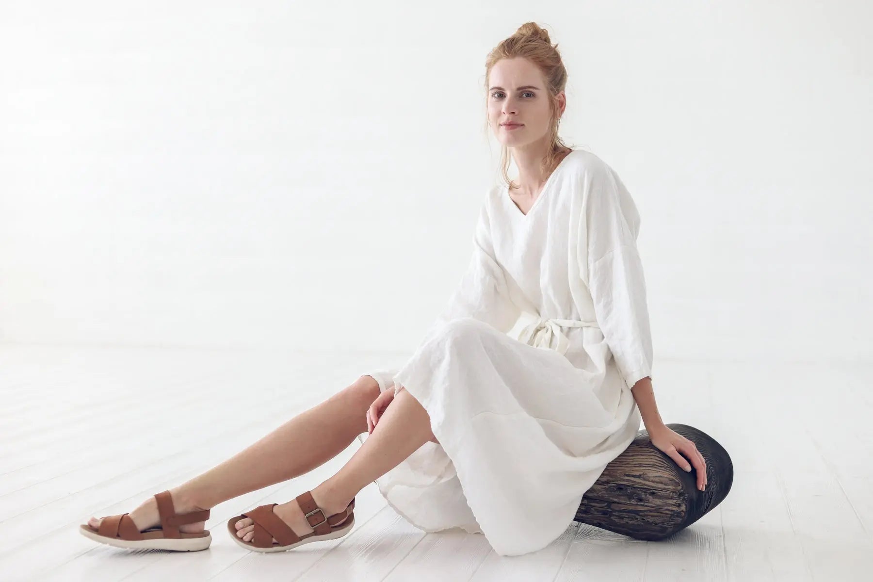 READY TO SHIP Light Linen Dress - Epic Linen luxury linen