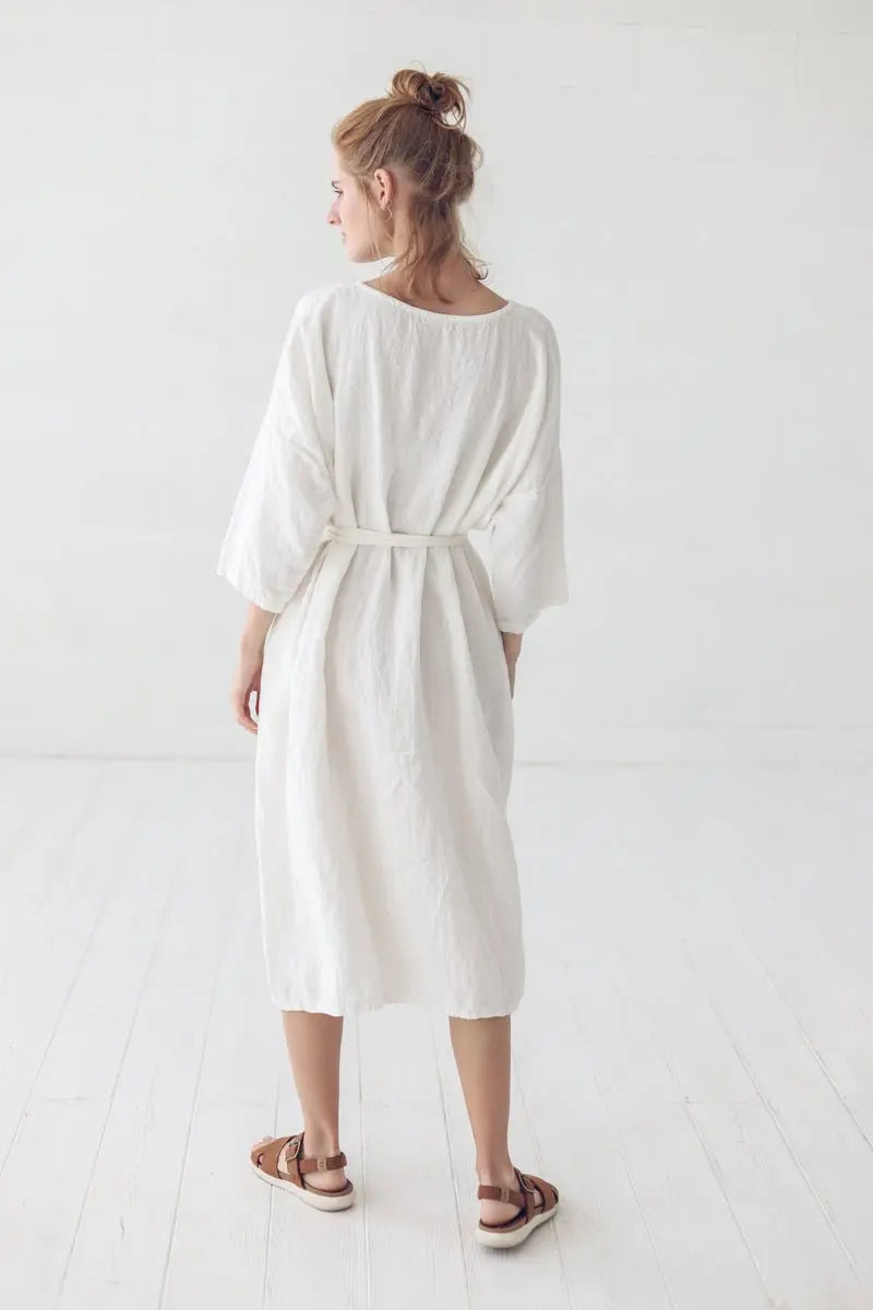 READY TO SHIP Light Linen Dress - Epic Linen luxury linen