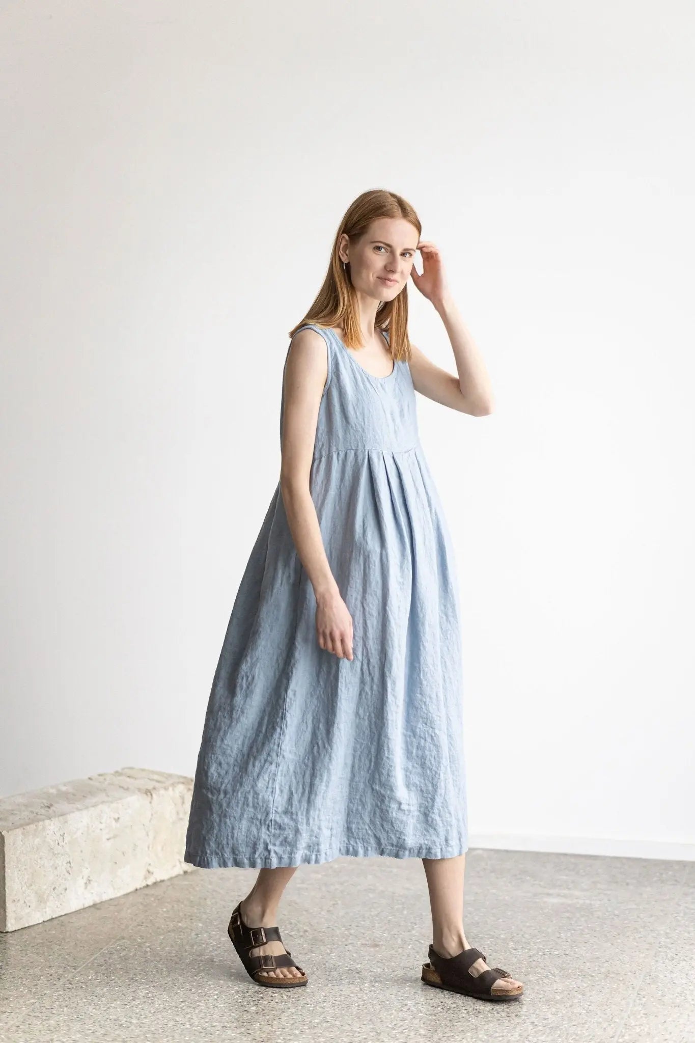 READY TO SHIP Linen Long Dress - Epic Linen luxury linen