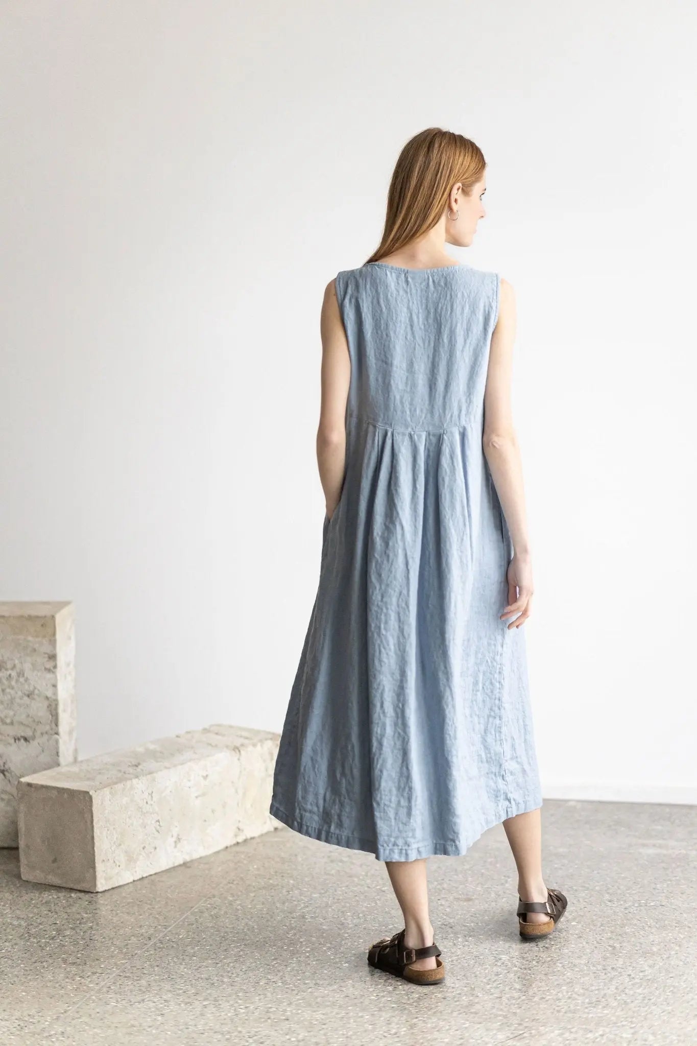 READY TO SHIP Linen Long Dress - Epic Linen luxury linen