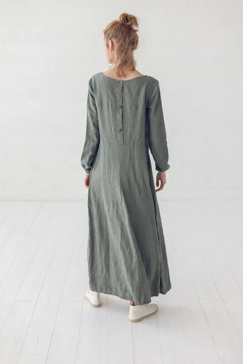 READY TO SHIP Linen Maxi Dress - Epic Linen luxury linen