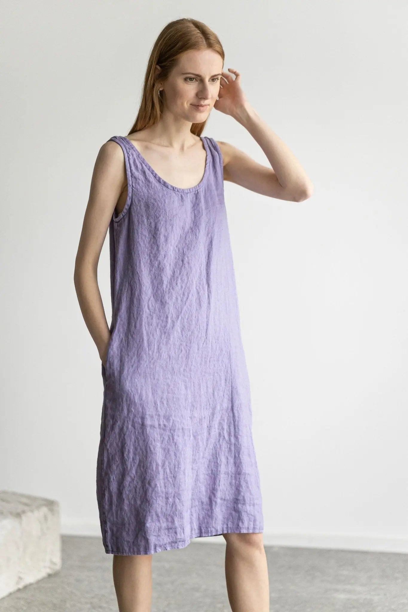 READY TO SHIP Linen Slip Summer Dress - Epic Linen luxury linen