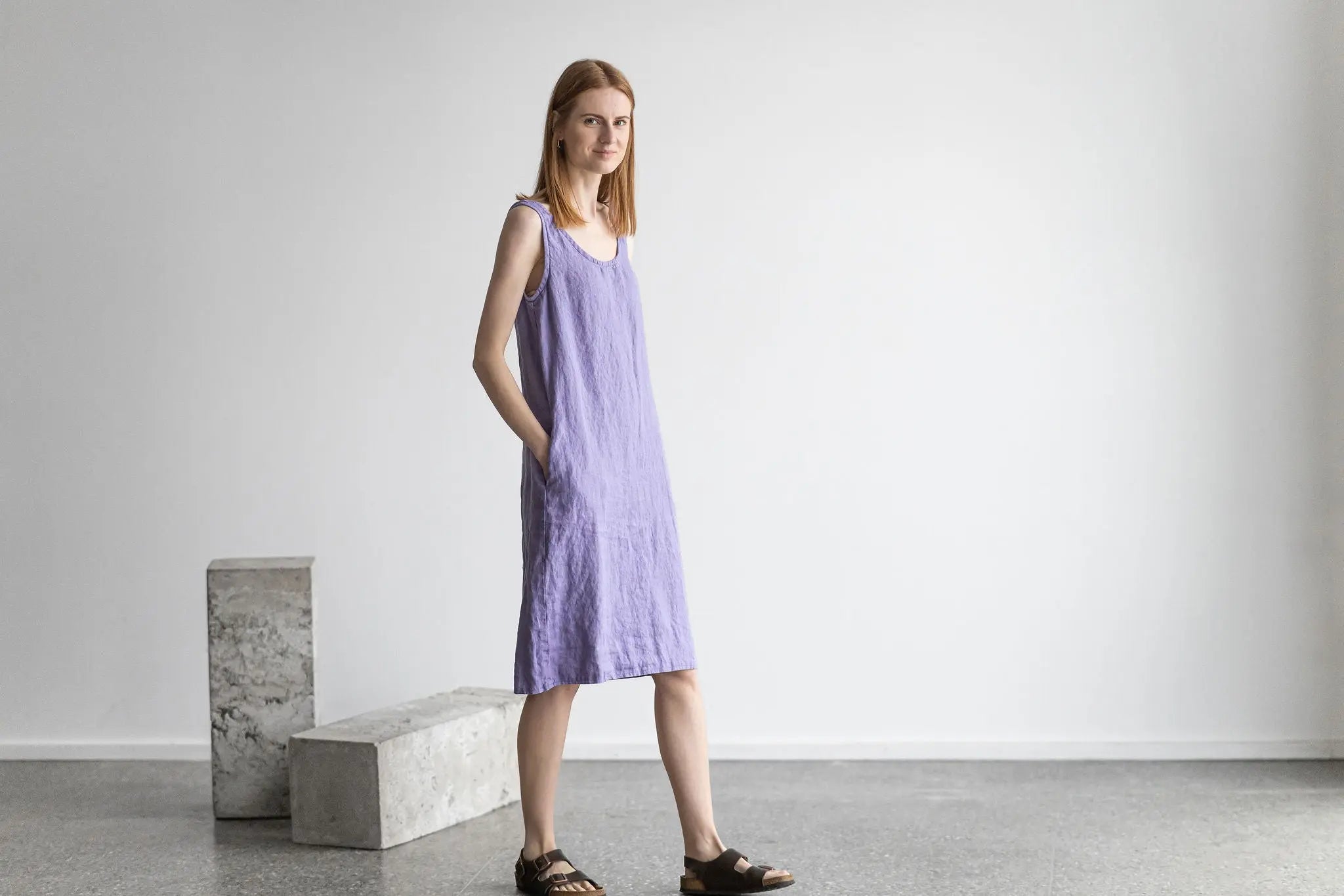 READY TO SHIP Linen Slip Summer Dress - Epic Linen luxury linen