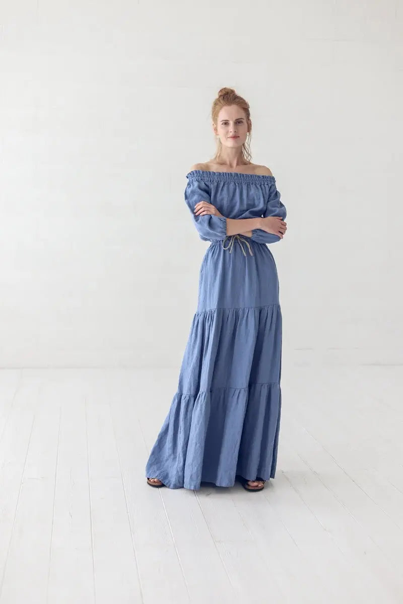 Romantic Linen Dress Elegant & Comfortable Summer Wear Romantic Linen Dress Elegant & Comfortable Summer Wear