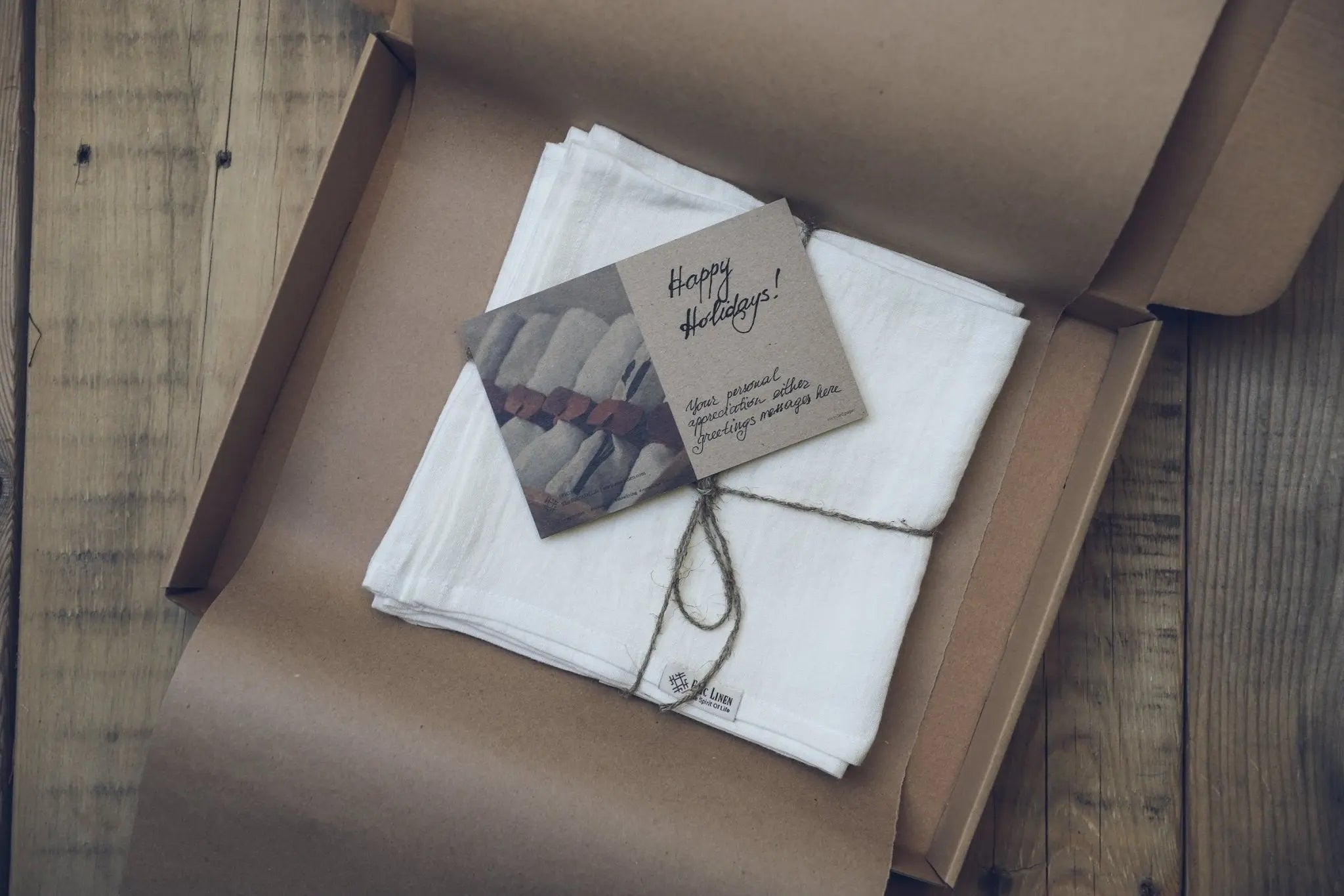 Set of 2 Soft Linen Napkins in a Gift Box - Epic Linen luxury linen