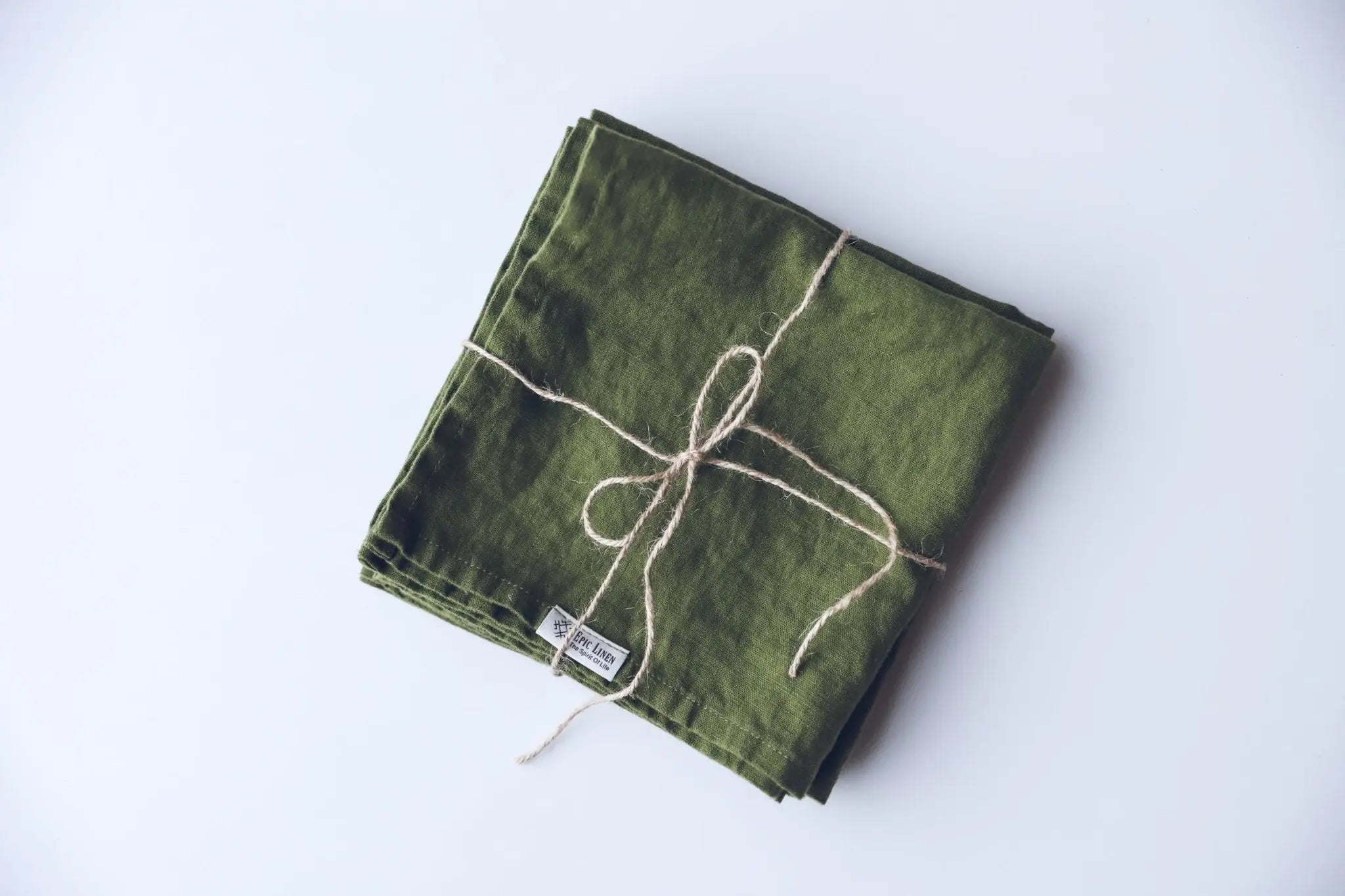 Set of 2 Stonewashed Natural Linen Napkins in Coffee - Epic Linen luxury linen