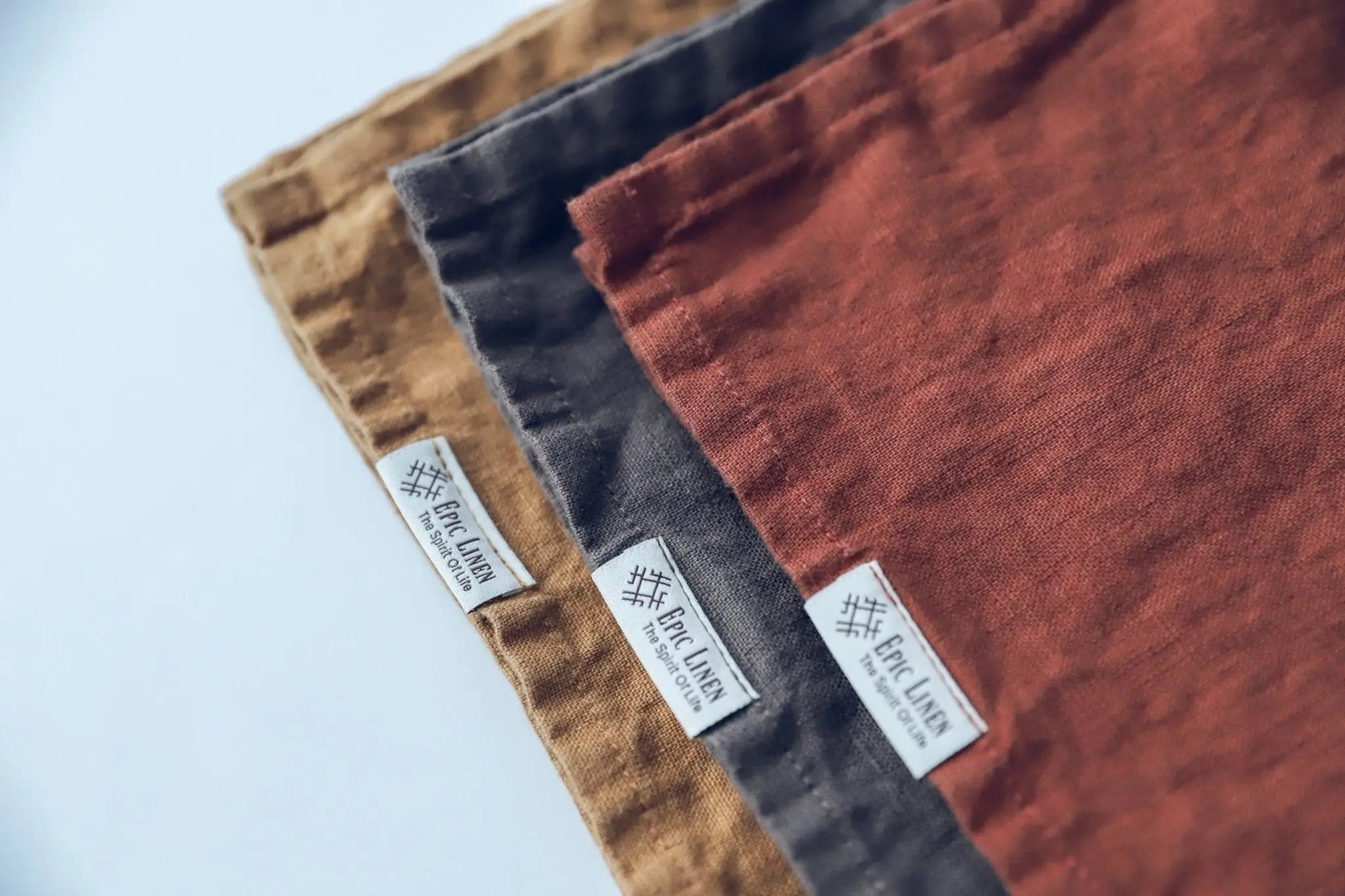 Set of 3 Organic Linen Tea Towels - Epic Linen luxury linen