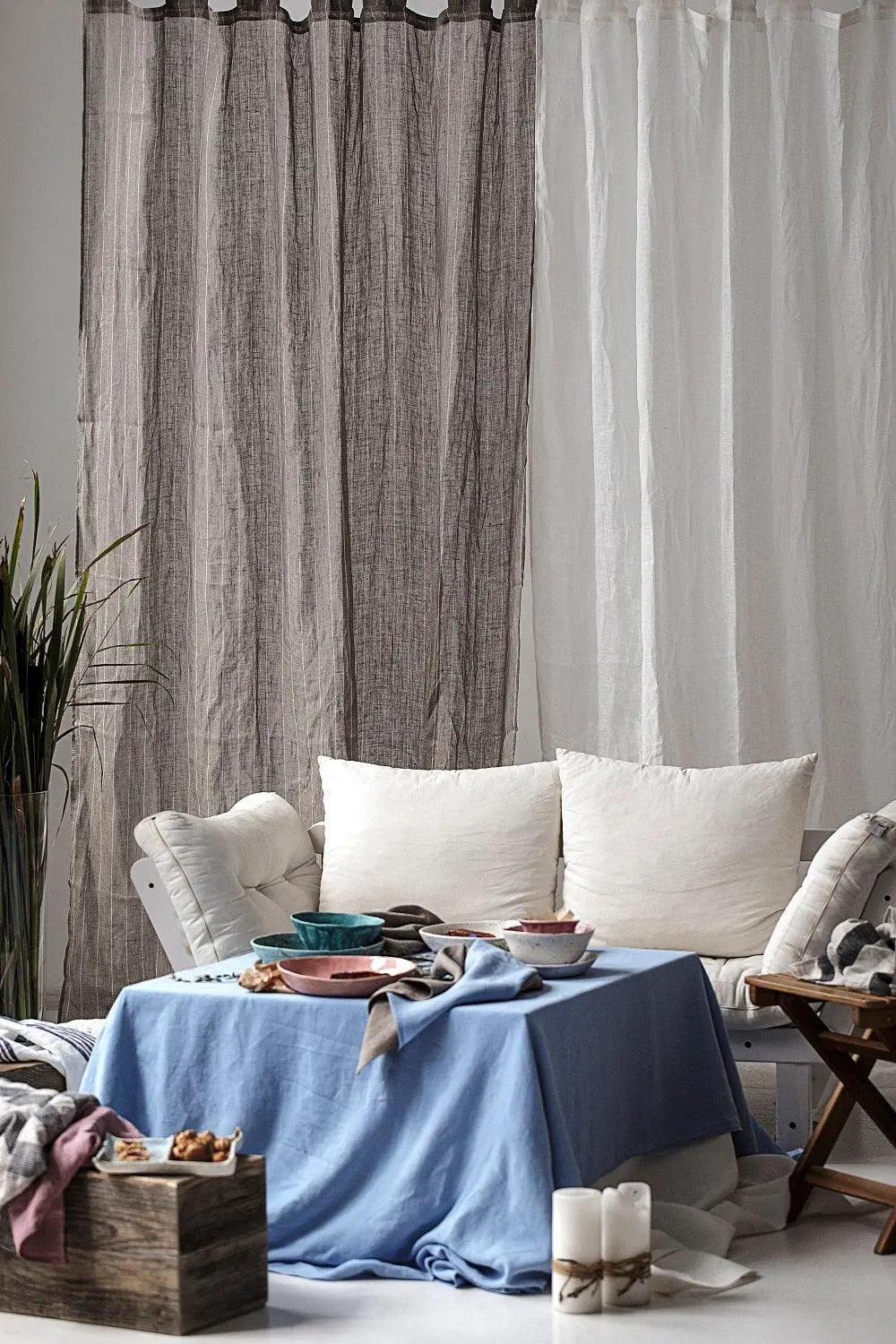 Sheer Natural Linen Curtains - Epic Linen luxury linen