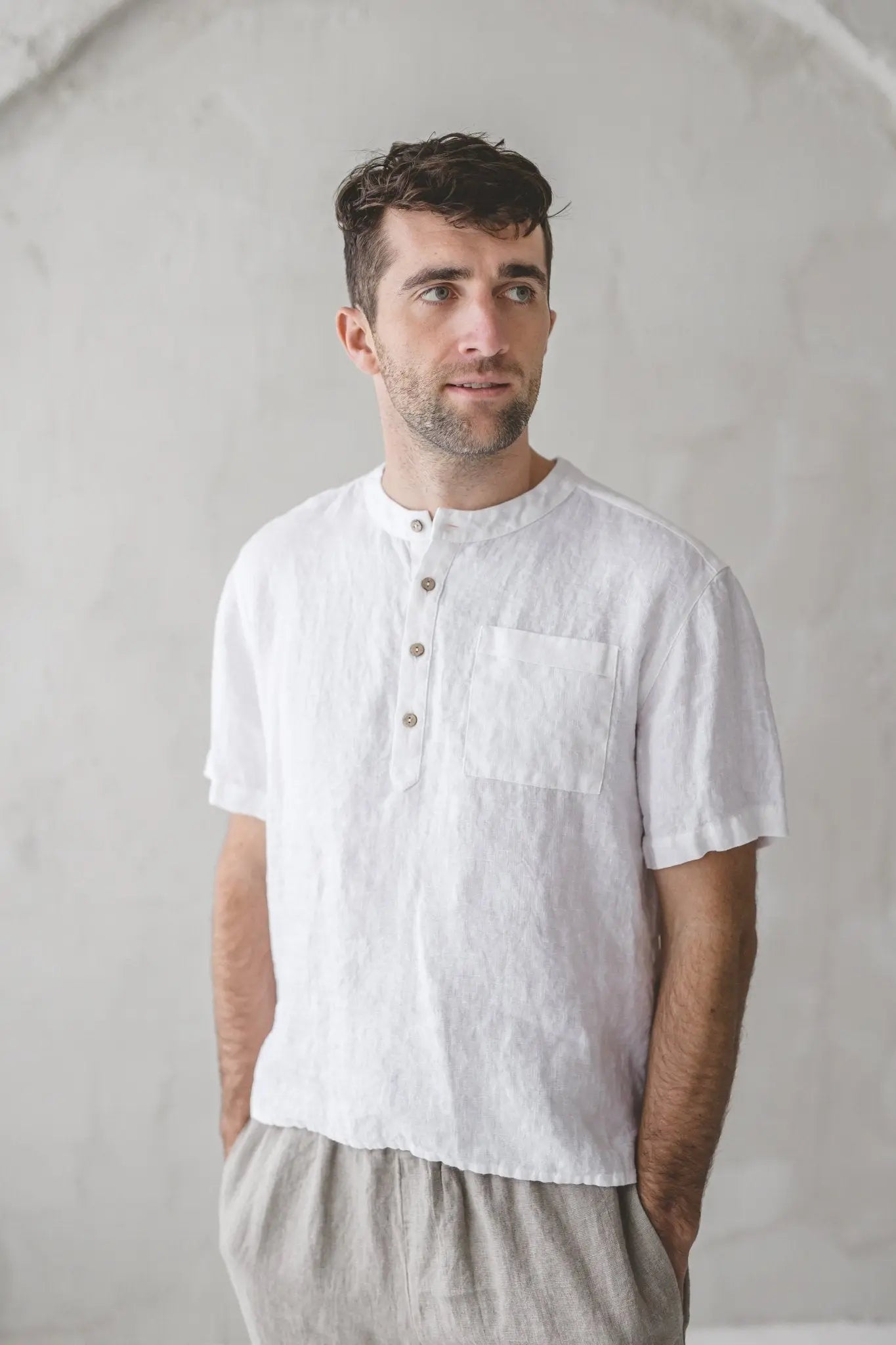 Short Sleeve Linen Top - Epic Linen luxury linen