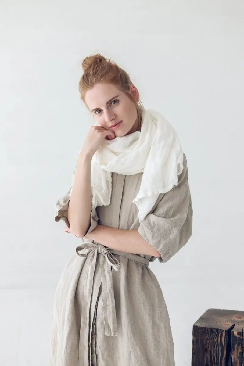 Soft Light Linen Scarf - Epic Linen luxury linen