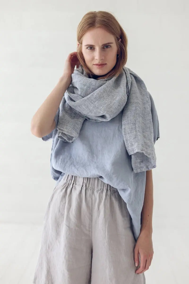 Soft Light Linen Scarf - Epic Linen luxury linen