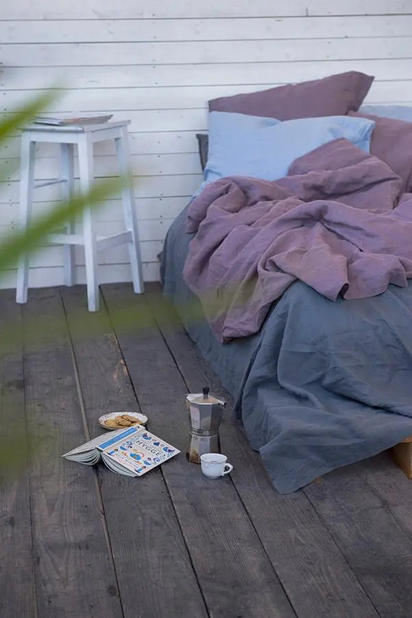 Soft Linen Duvet Cover Dusty Purple - Epic Linen luxury linen