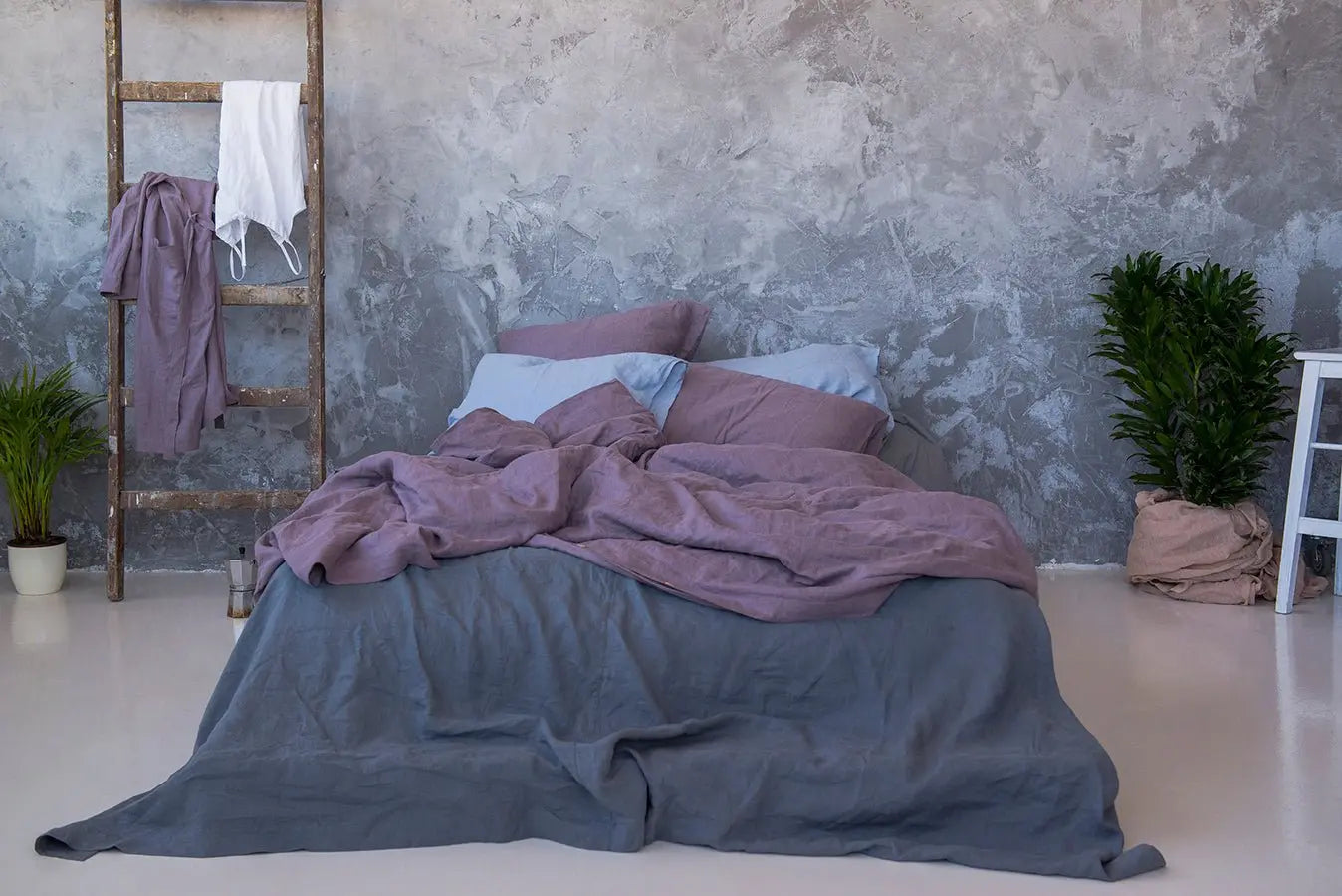 Soft Linen Duvet Cover Dusty Purple - Epic Linen luxury linen