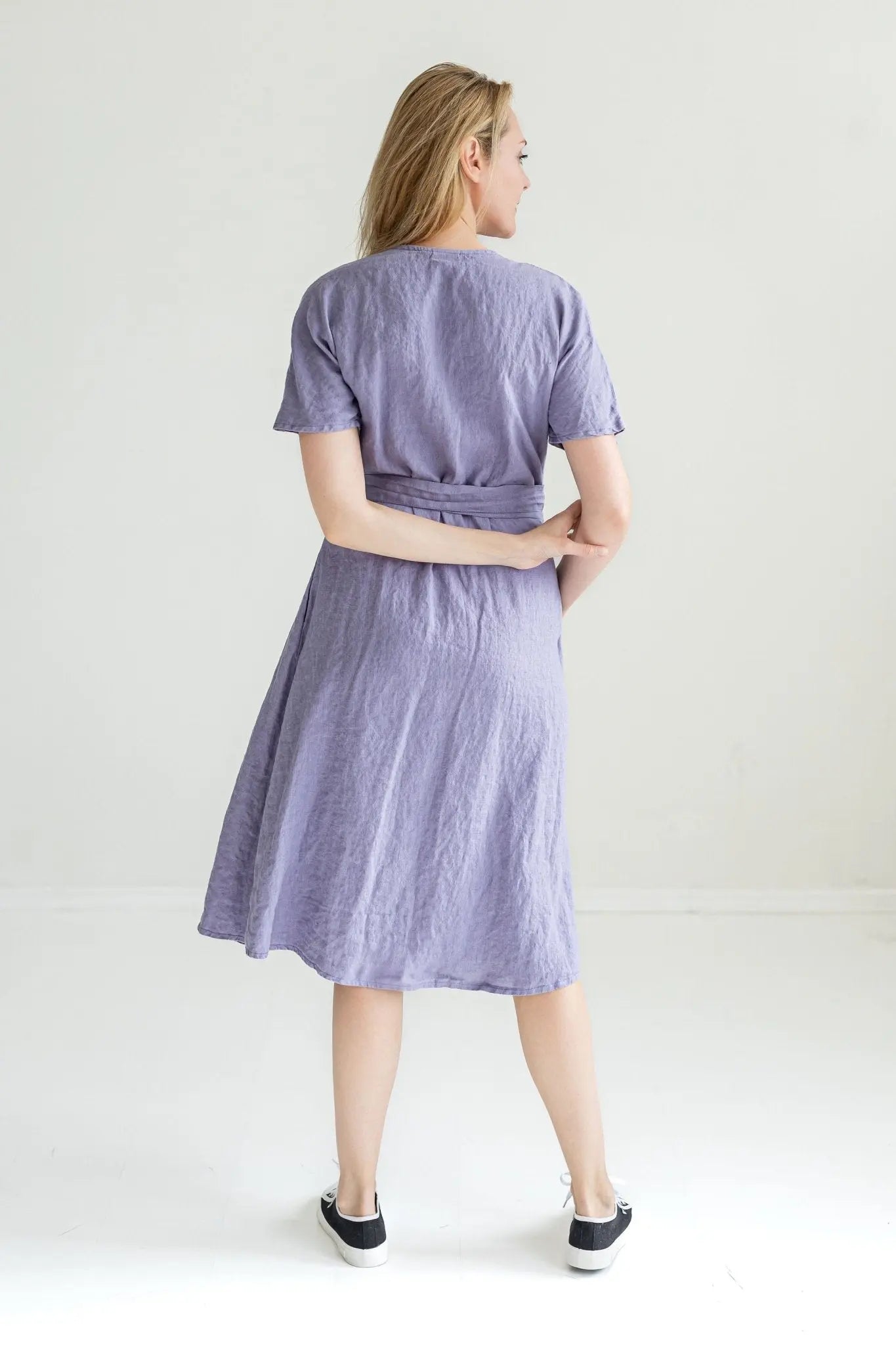 Soft Linen Wrap Dress - Epic Linen luxury linen