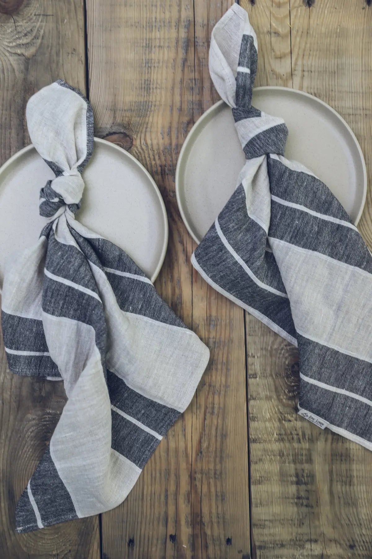 Soft Striped Linen Napkin Sets of 4, 6, 8, 12 - Epic Linen luxury linen