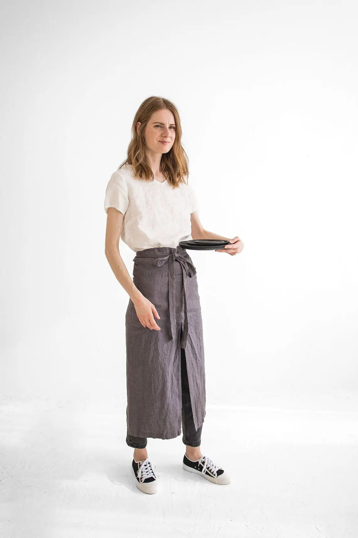 Split Leg Linen Apron - Epic Linen luxury linen