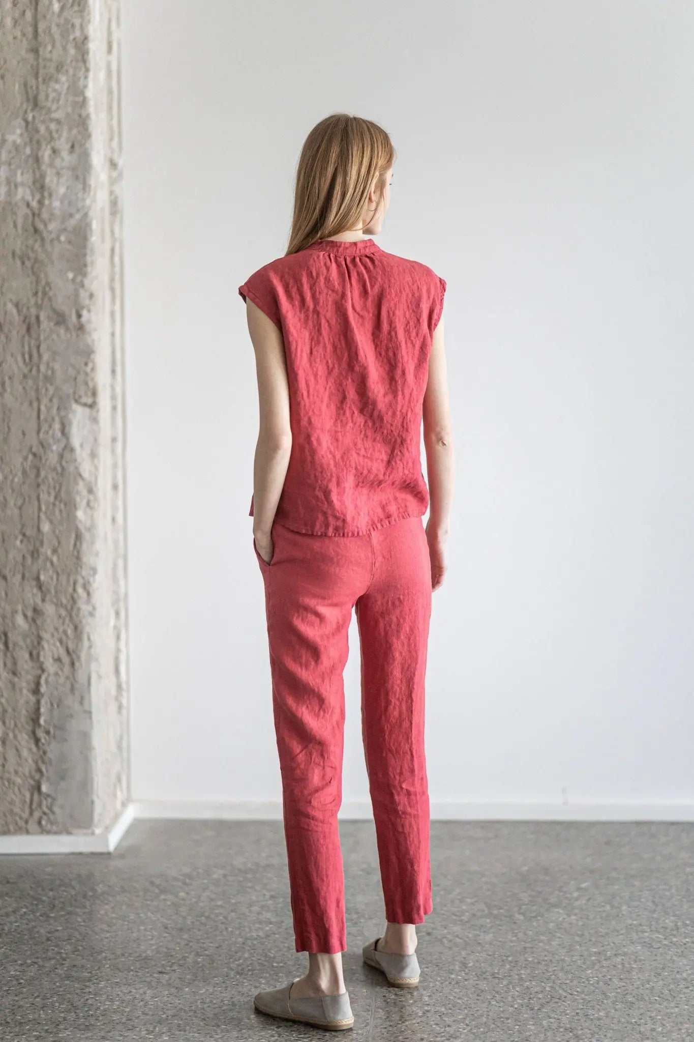 Tapered Linen Pants Comfort - Epic Linen luxury linen