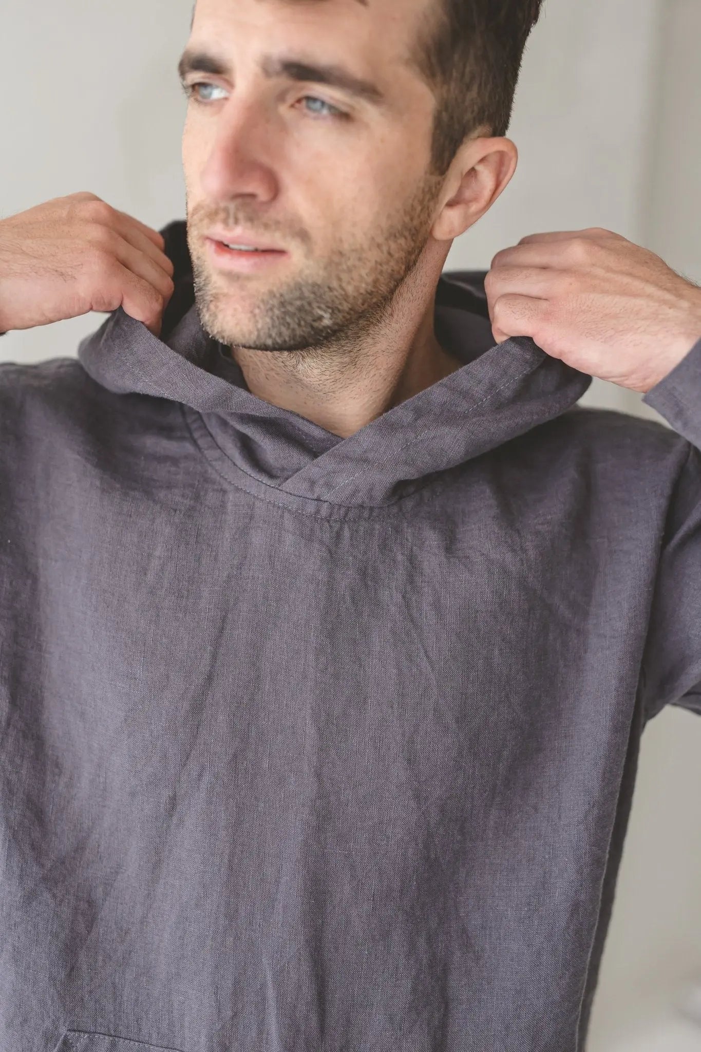 Unisex Linen Hoodie with Front Pocket - Epic Linen luxury linen