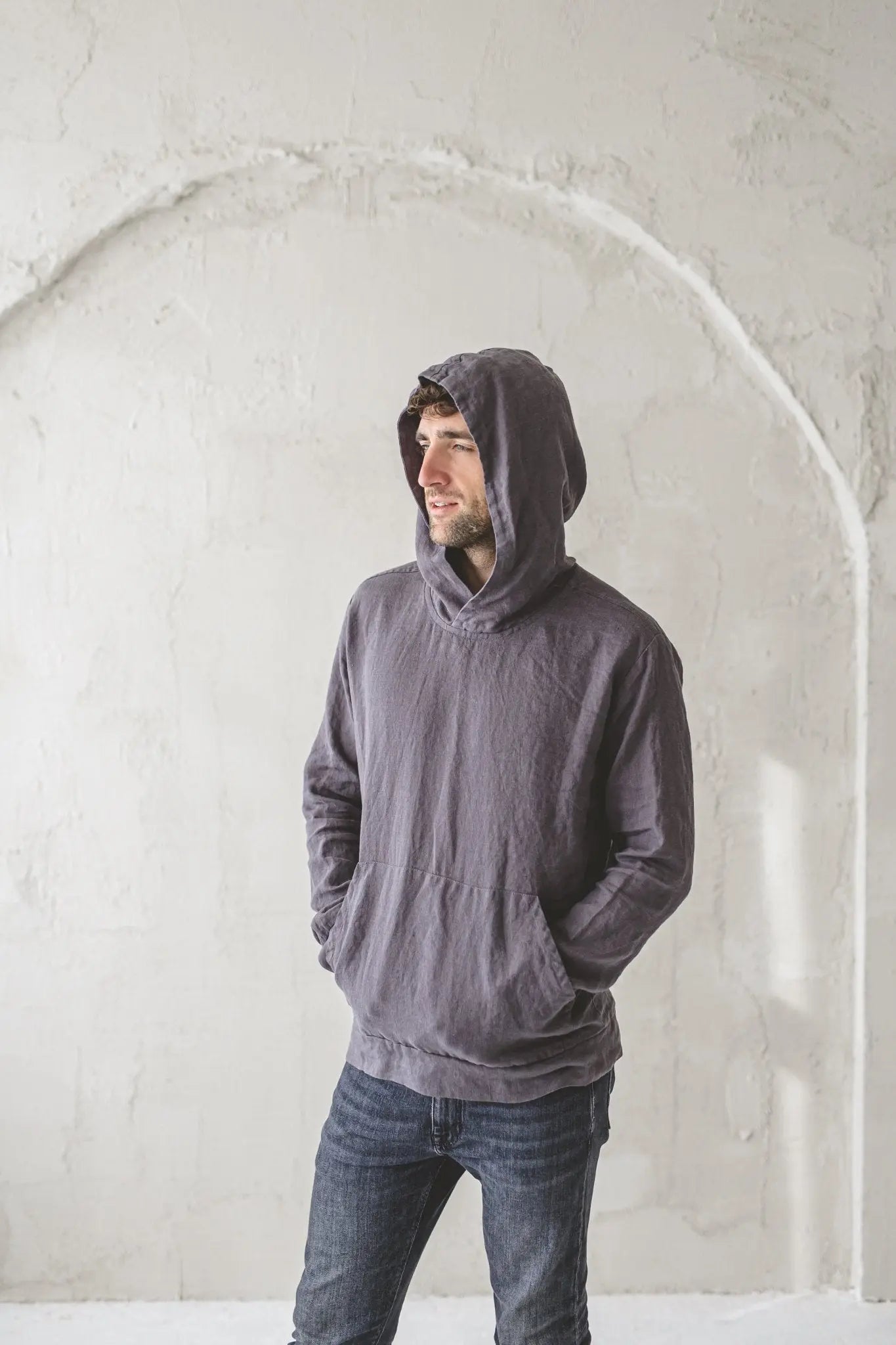 Unisex Linen Hoodie with Front Pocket - Epic Linen luxury linen