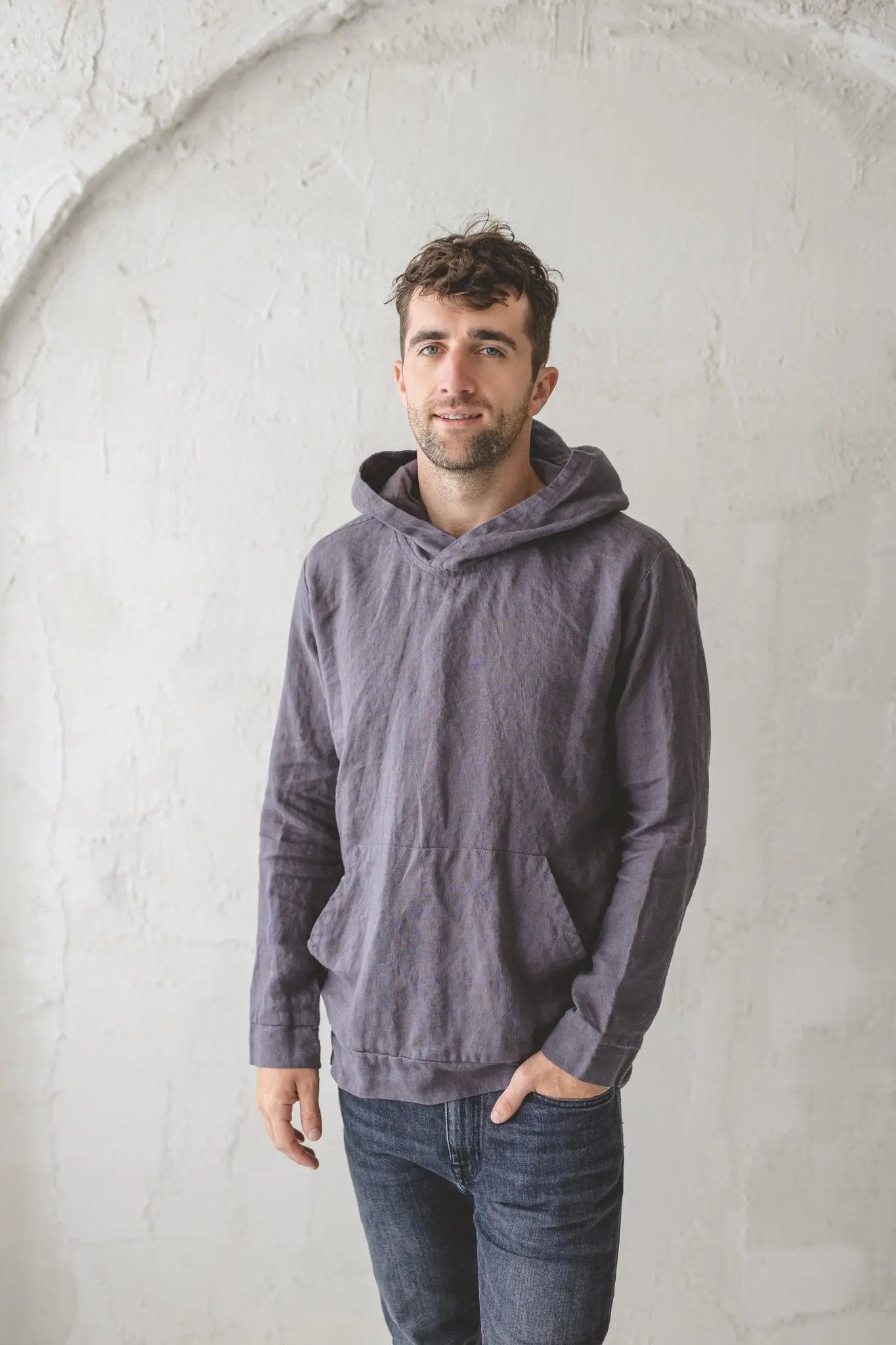 Unisex Linen Hoodie with Front Pocket - Epic Linen luxury linen