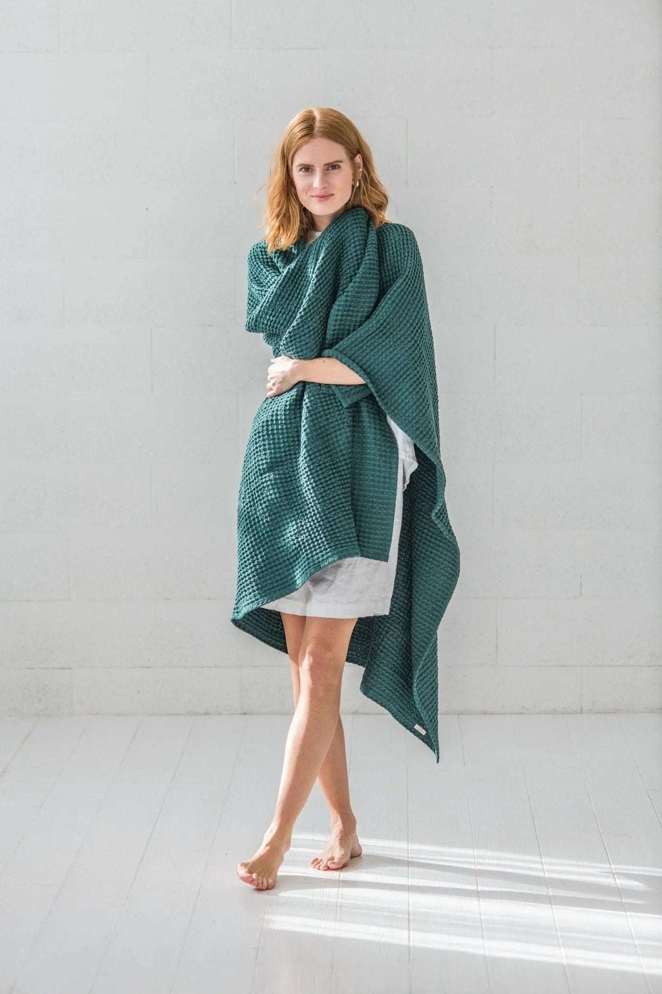 Waffle Linen Cotton Throw Blanket - Epic Linen luxury linen