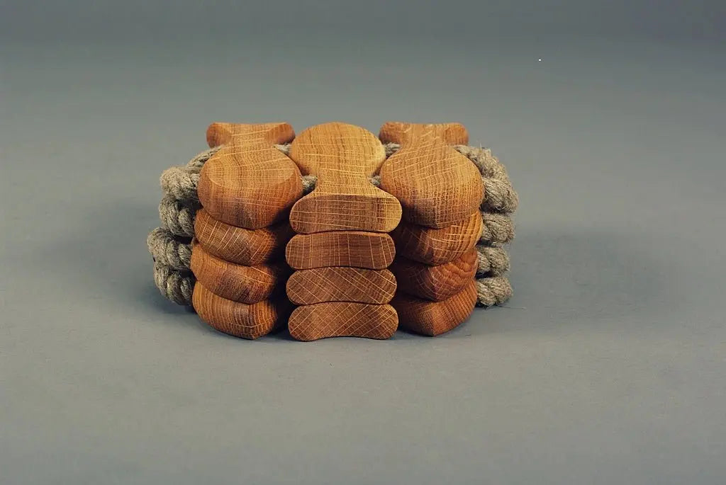 Wooden Hot Pad "Fishes" - Epic Linen luxury linen