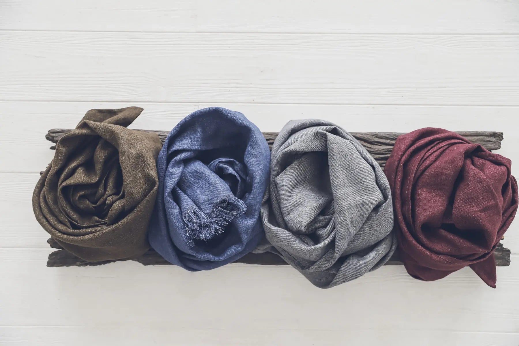 Wool Linen Scarf in a Sustainable Gift Box - Epic Linen luxury linen