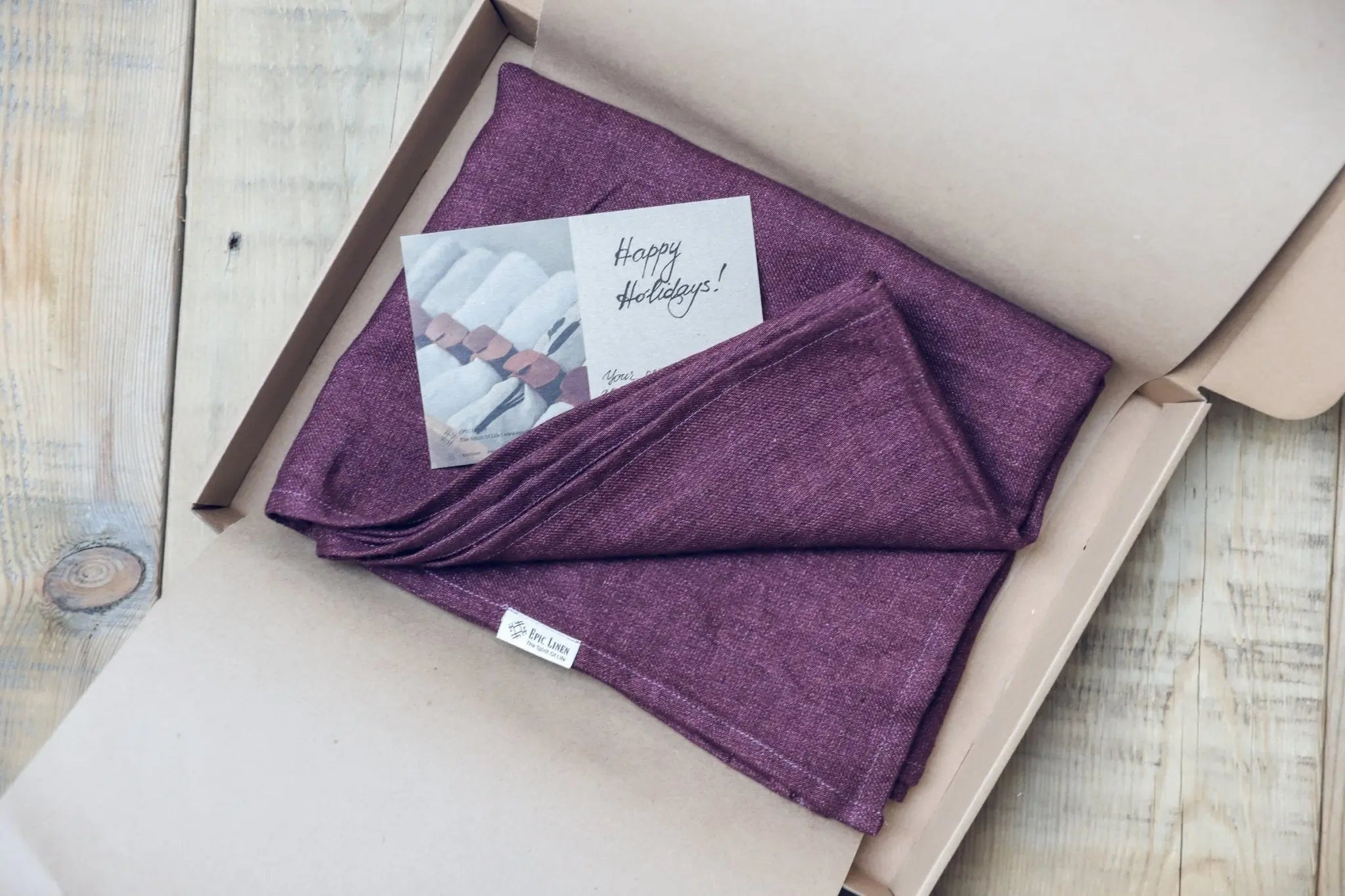 Wool Linen Scarf in a Sustainable Gift Box - Epic Linen luxury linen
