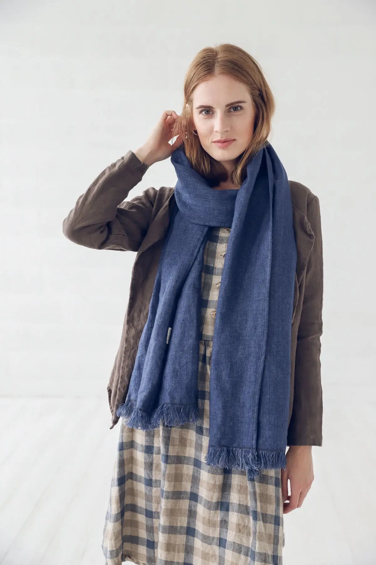 Wool Linen Scarf in a Sustainable Gift Box - Epic Linen luxury linen