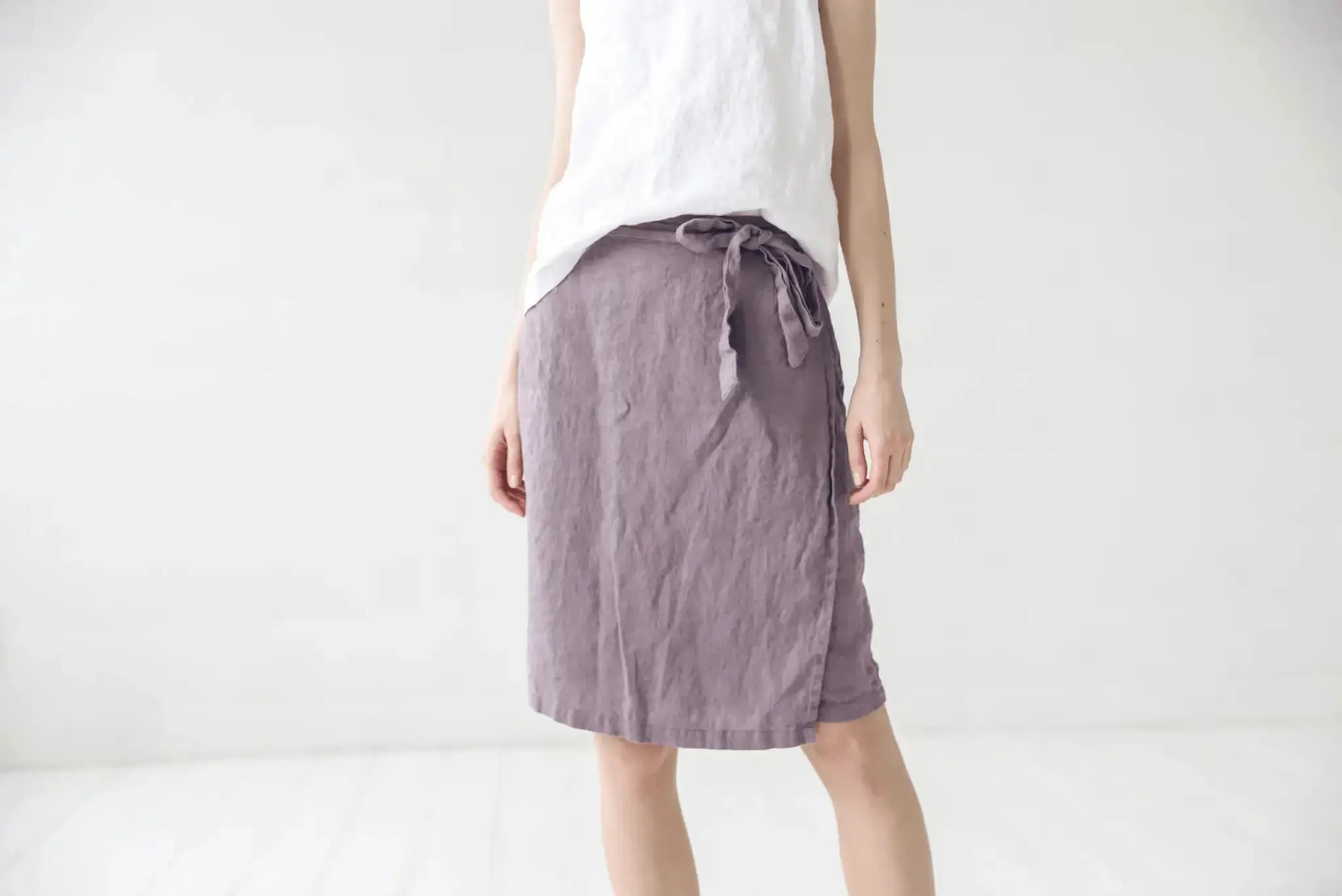 Wrap Linen Skirt - Epic Linen luxury linen