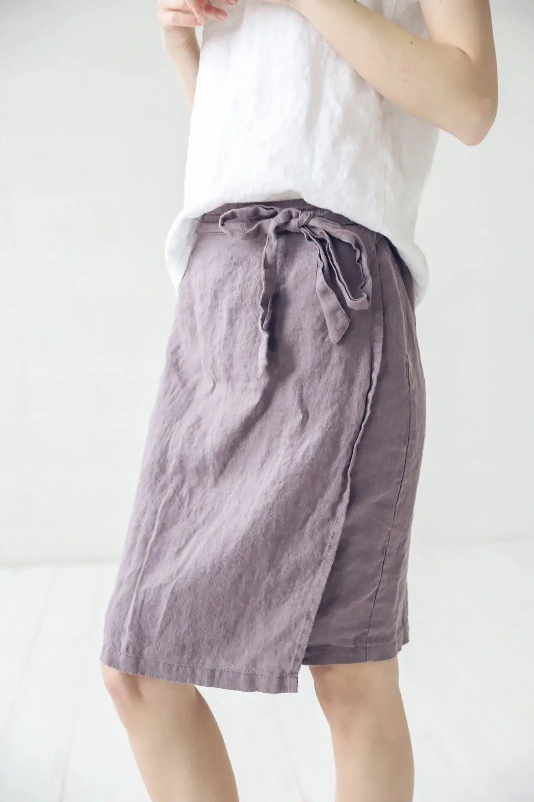 Wrap Linen Skirt - Epic Linen luxury linen