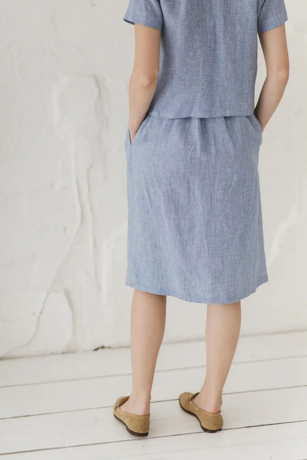 Linen Skirt With Buttons