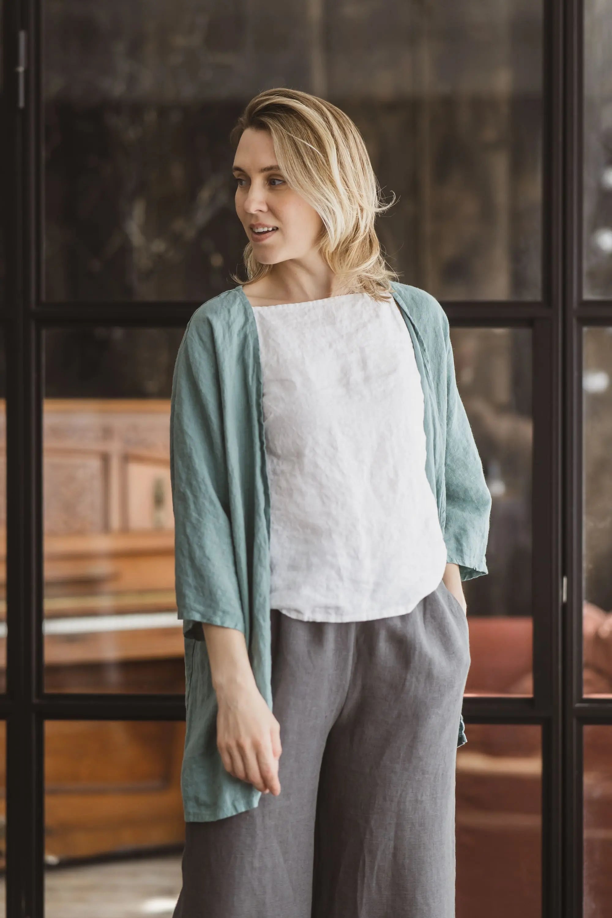 Linen Duster Jacket