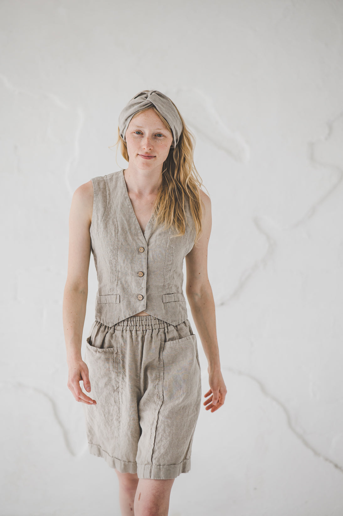 Short Linen Vest Epic Linen