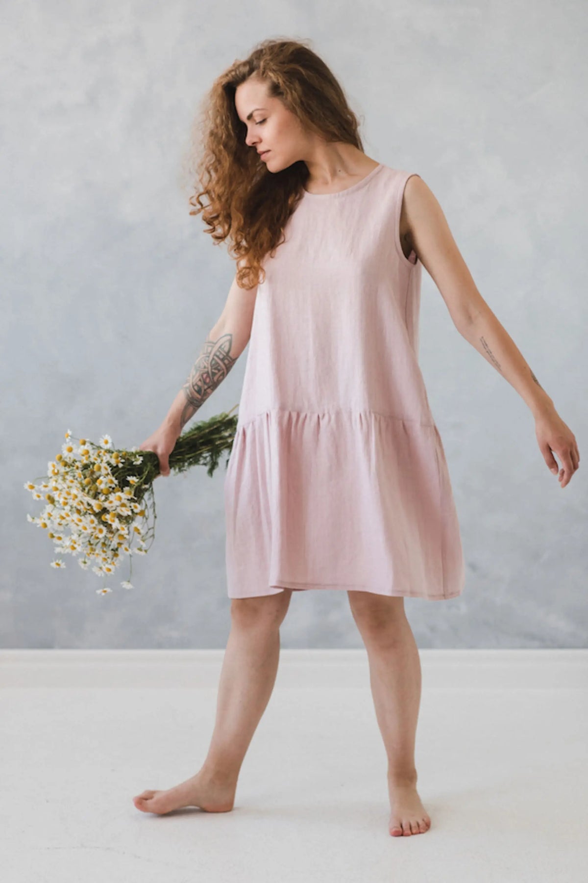 READY TO SHIP Linen Swing Sundress