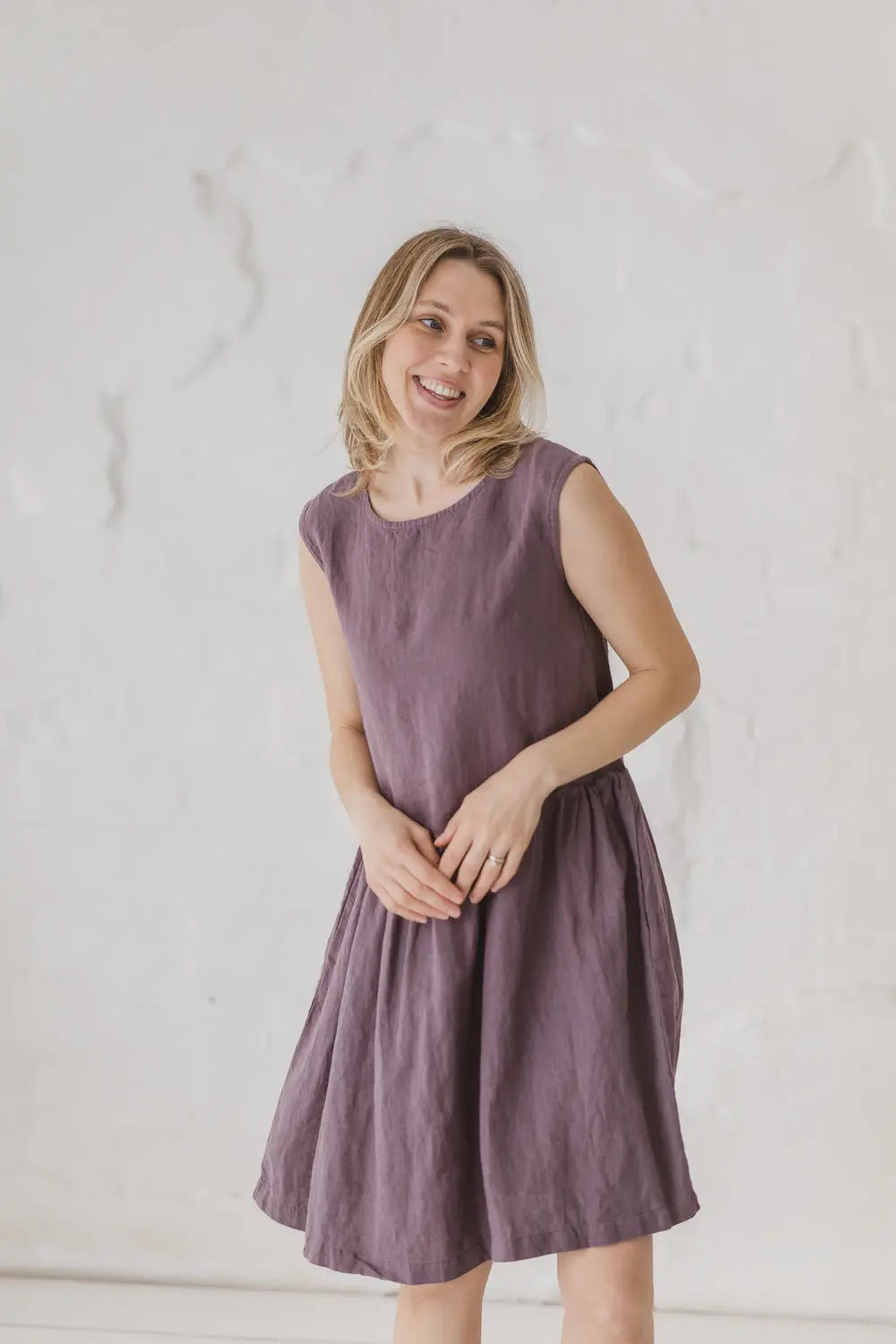 Linen Dress with Pockets