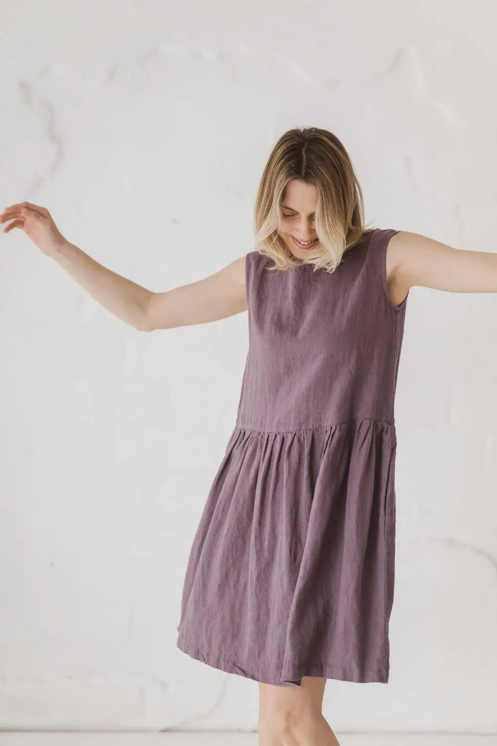 Linen Dress with Pockets