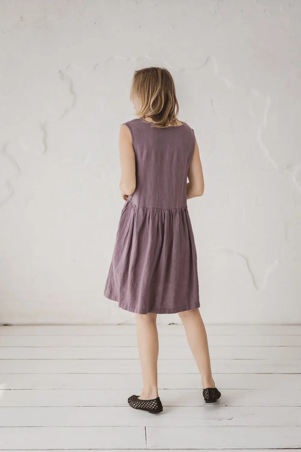 Linen Dress with Pockets