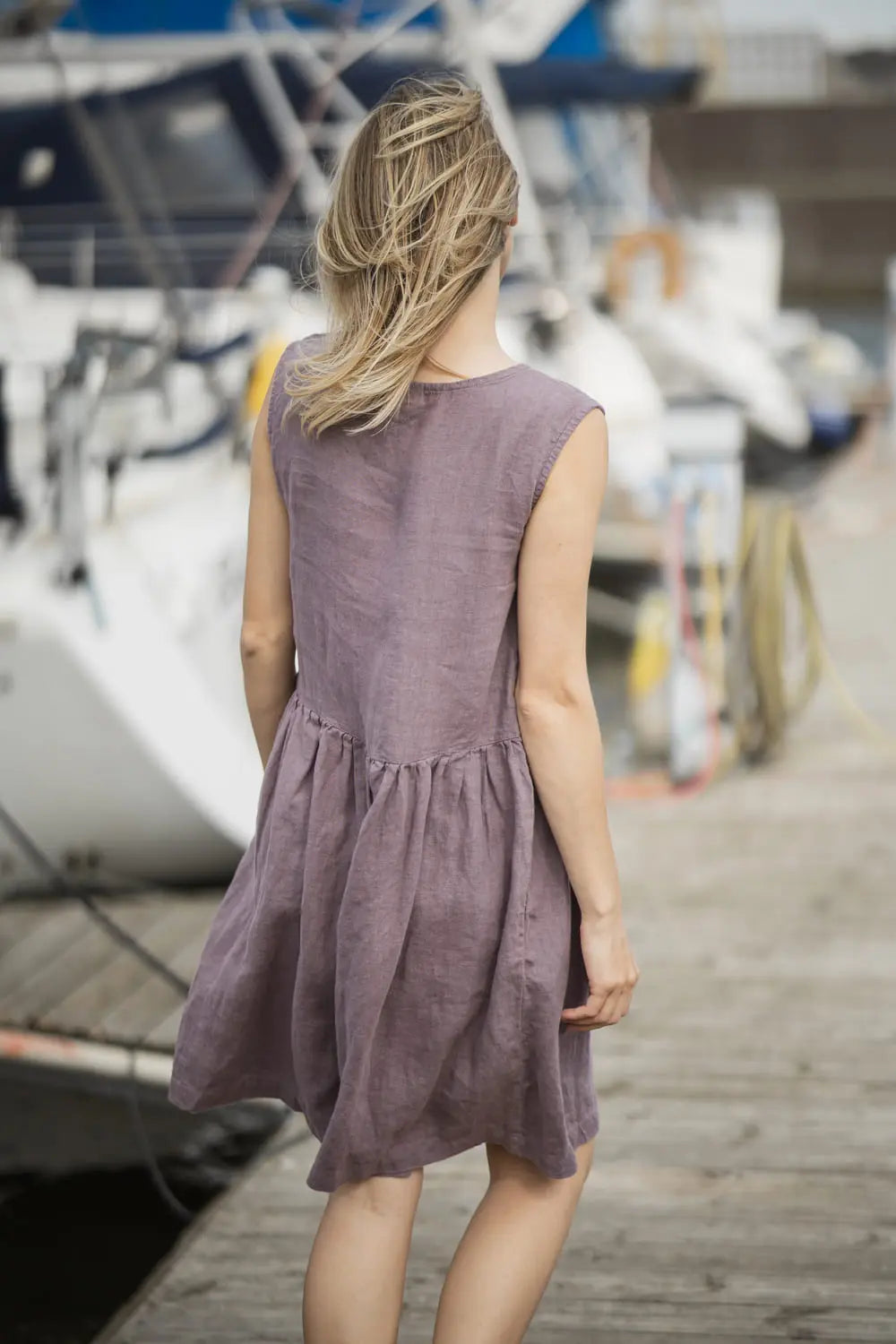 Linen Dress with Pockets