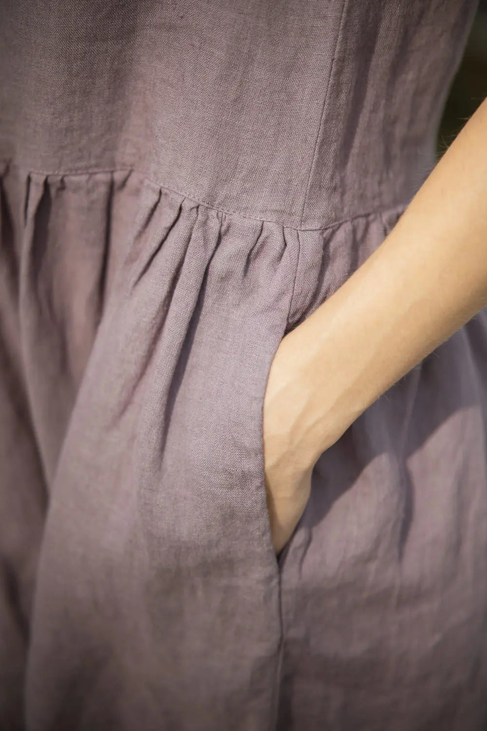 Linen Dress with Pockets