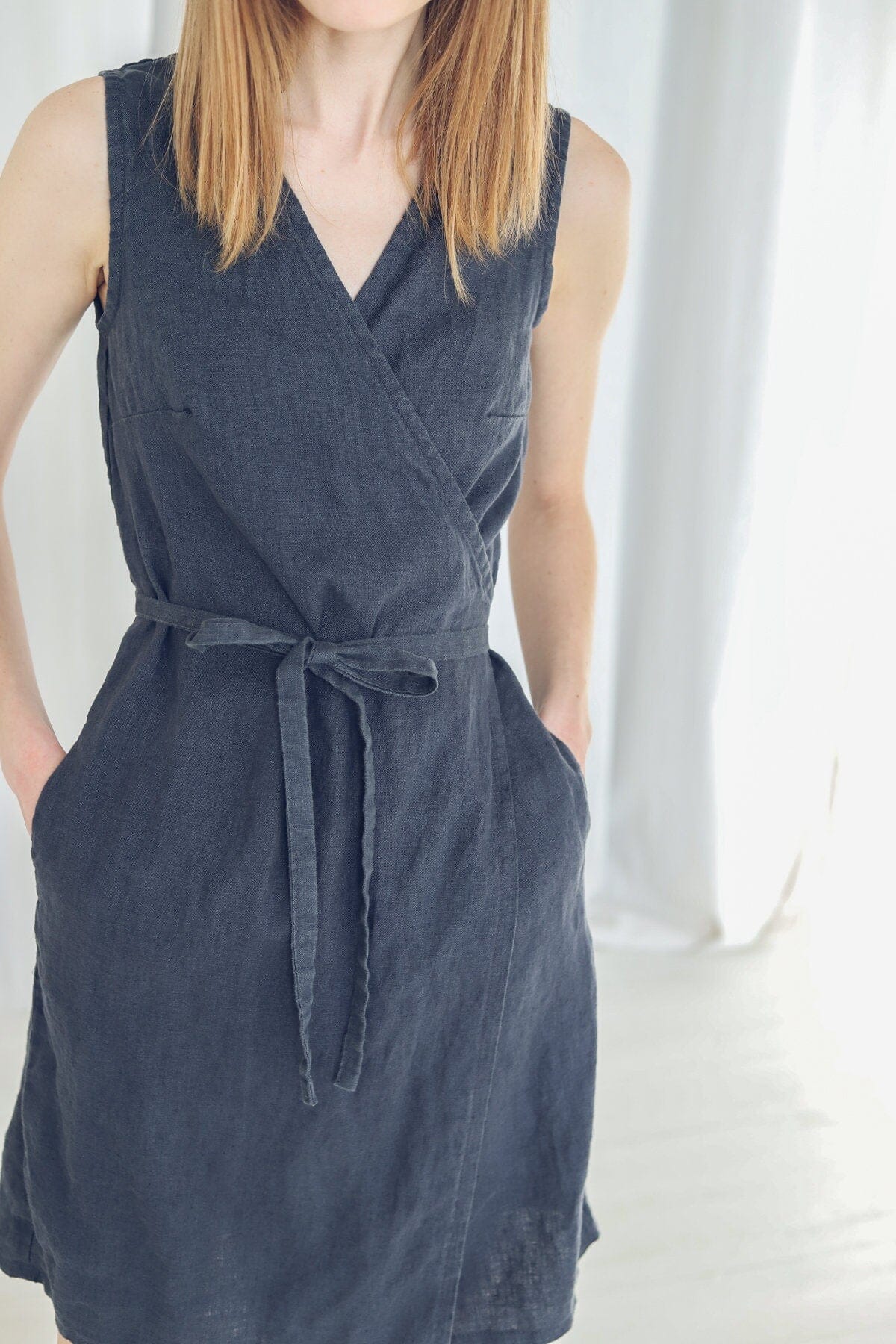 Linen wrap dress Epic Linen