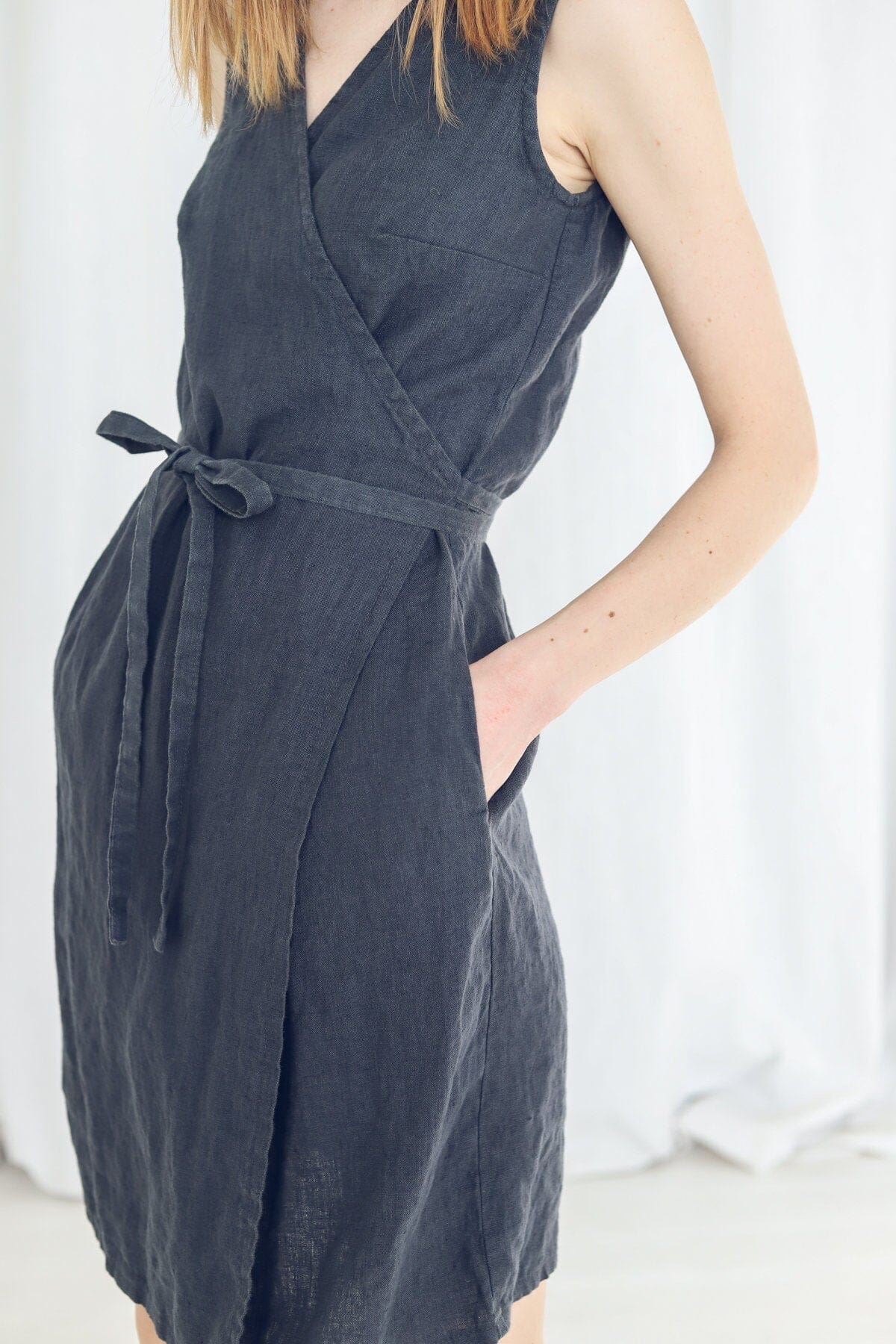 Linen wrap dress Epic Linen