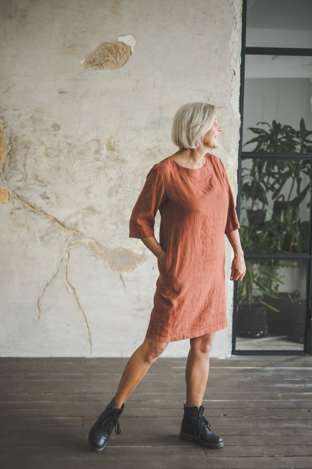 Classic Linen Tunic, Minimal Linen Dress