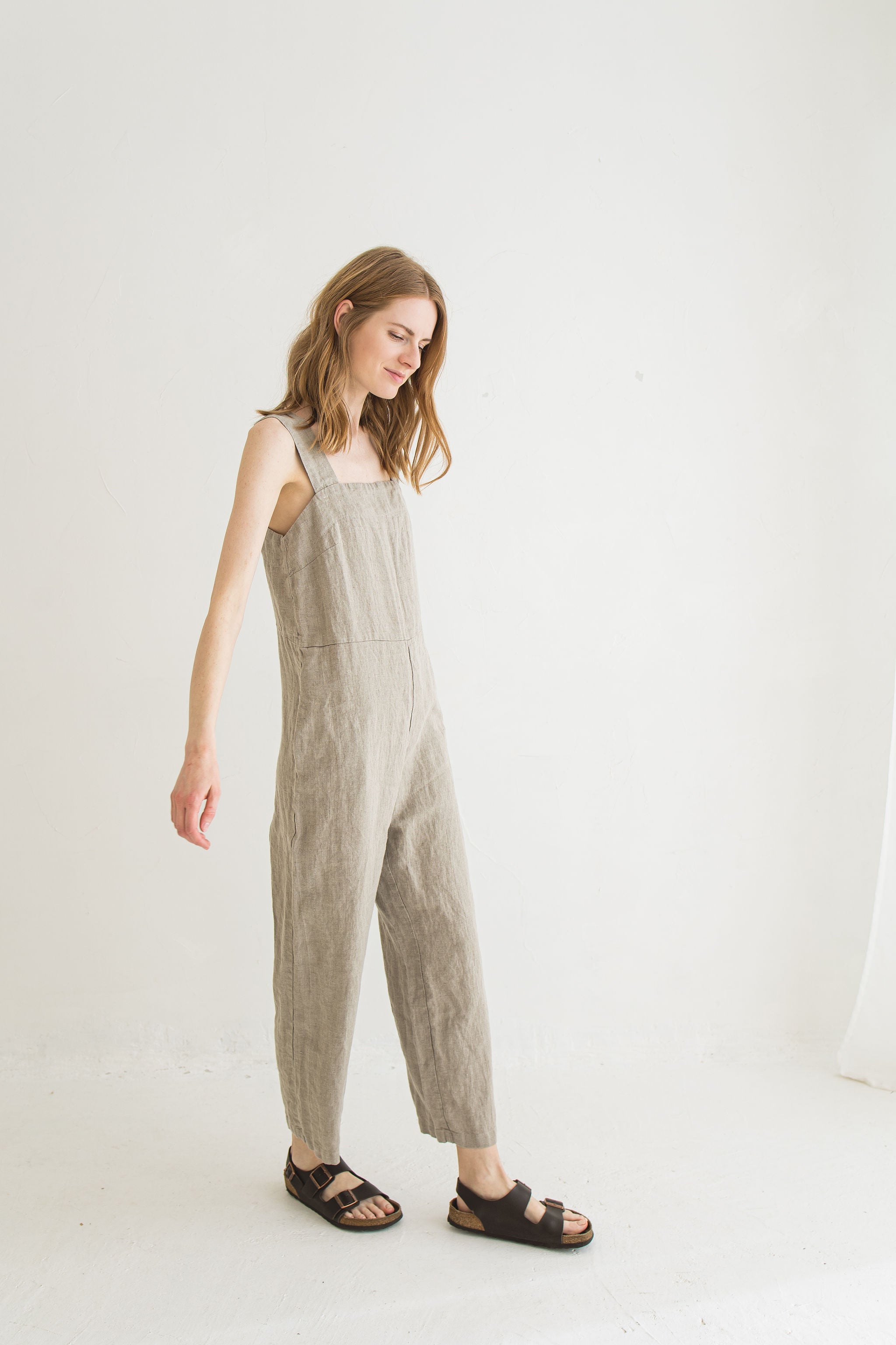 Linen Jumpsuit with Belt Epic Linen