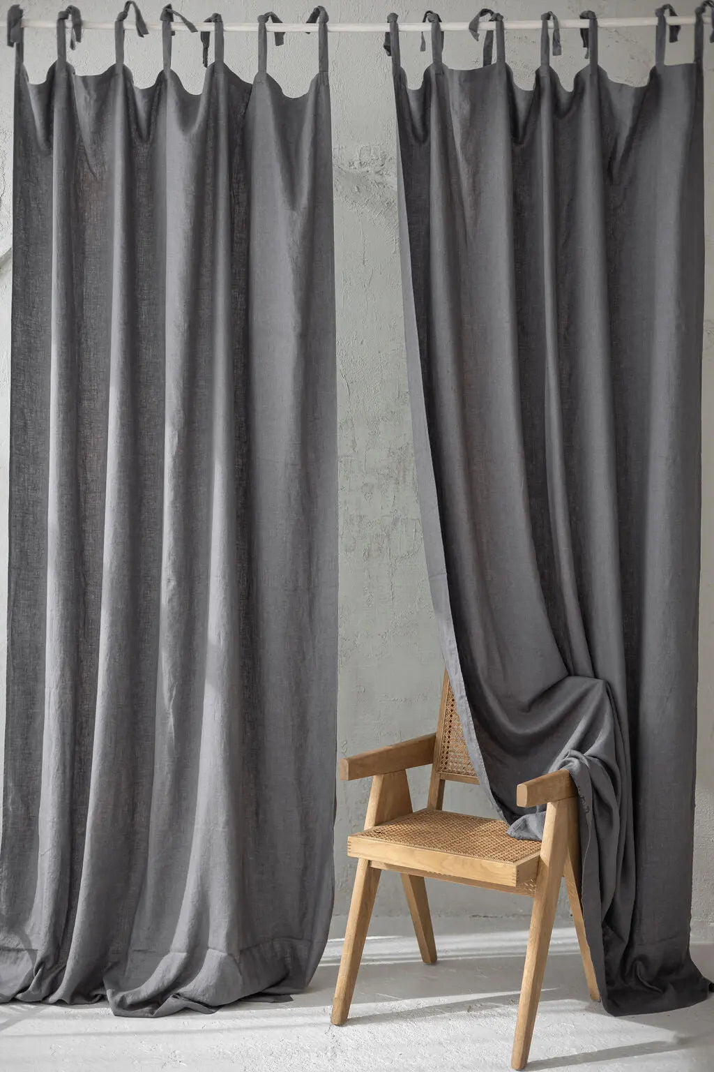 Linen Curtains with Ties Epic Linen